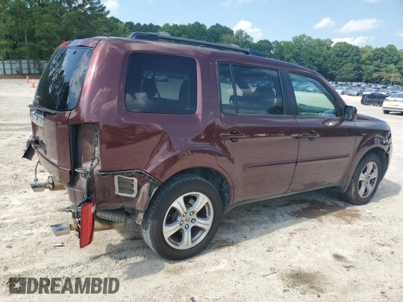 2013 Honda Pilot EX-L with VIN 5FNYF4H55DB006389, listed as a Copart auction lot 59683325 with 181,803 mi miles and Salvage title. Bid and sale history available at DreamBid. Image 3.