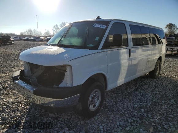2018 Chevrolet Express Passenger LT with VIN 1GAZGPFG3J1253205, listed as a Copart auction lot 87235434 with Not provided miles and Salvage title. Bid and sale history available at DreamBid. Image 2.