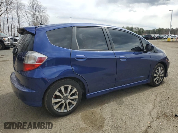 2013 Honda Fit Sport with VIN JHMGE8H56DC068174, listed as a Copart auction lot 50687815 with 106,629 mi miles and Salvage Title. Bid and sale history available at carsss.com. Image 3.