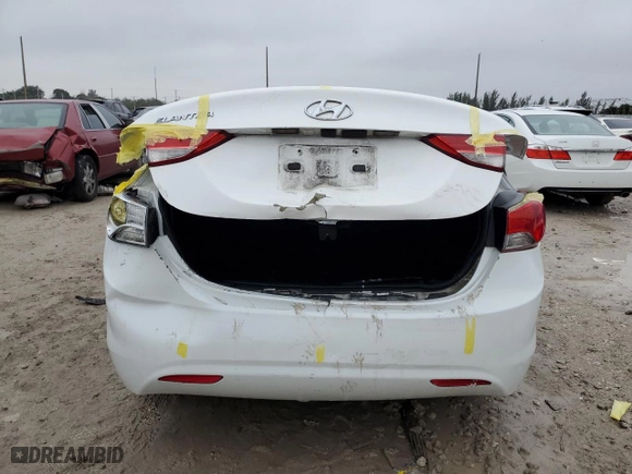 2013 Hyundai Elantra Limited PZEV with VIN 5NPDH4AE0DH303977, listed as a Copart auction lot 53994675 with 150,000 mi miles and Clean Title. Bid and sale history available at carsss.com. Image 6.