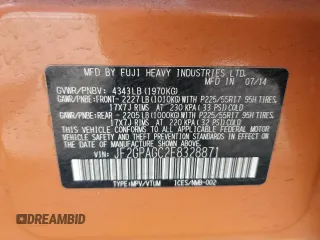 2014 Subaru Crosstrek Limited z VIN JF2GPAGC2E8328871, wystawiony jako Copart lot #57359255 z przebiegiem 187 168 mil mil oraz Czysty tytuł • Clean title. Historia ofert i sprzedaży dostępna na DreamBid. Obrazek 13.