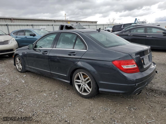 2012 Mercedes-Benz C-Class C 250 Sport with VIN WDDGF4HB1CA615901, listed as a Copart auction lot 45656425 with 151,150 mi miles and Salvage Title. Bid and sale history available at carsss.com. Image 2.