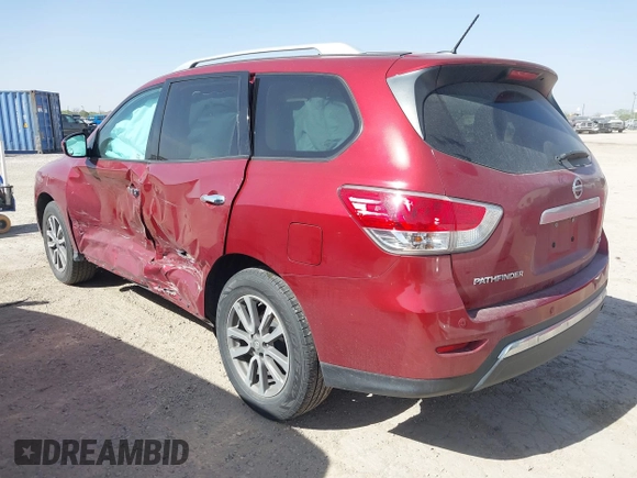 2016 Nissan Pathfinder SV with VIN 5N1AR2MN7GC613345, listed as a IAAI auction lot 41844224 with 116,782 mi miles. Bid and sale history available at carsss.com. Image 3.