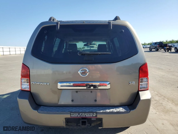 2005 Nissan Pathfinder LE with VIN 5N1AR18U35C736200, listed as a Copart auction lot 52215615 with 166,451 mi miles and Clean Title. Bid and sale history available at carsss.com. Image 6.