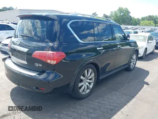 2012 Infiniti QX56 8-passenger with VIN JN8AZ2NC9C9315442, listed as a IAAI auction lot 42330752 with 167,026 mi miles and . Bid and sale history available at DreamBid. Image 4.