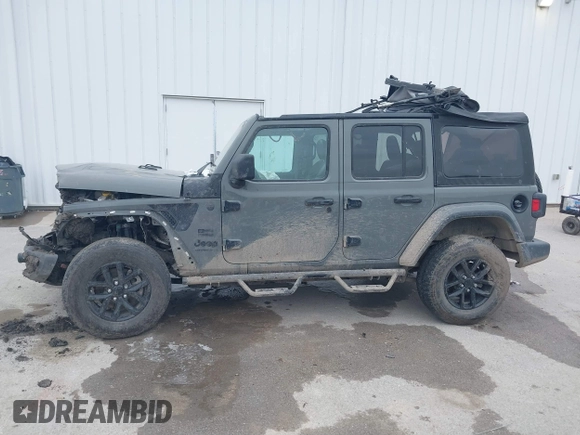 2023 Jeep Wrangler Willys with VIN 1C4HJXDN1PW596046, listed as a IAAI auction lot 41580875 with 48,451 mi miles and . Bid and sale history available at DreamBid. Image 15.