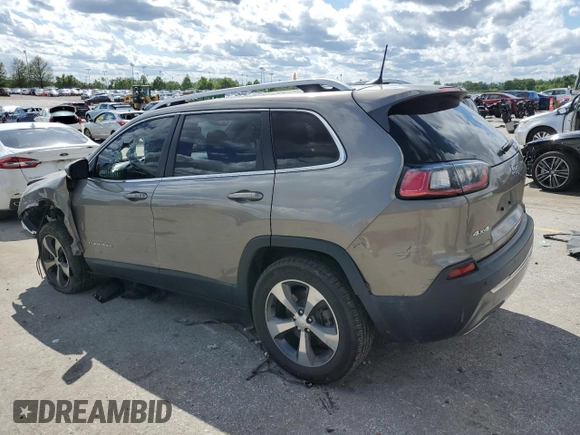 2019 Jeep Cherokee Limited with VIN 1C4PJMDX8KD286735, listed as a Copart auction lot 57758285 with 102,442 mi miles and Salvage title. Bid and sale history available at DreamBid. Image 2.