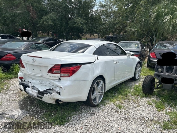 2010 Lexus IS 250 C z VIN JTHFF2C21A2511092, wystawiony jako Copart lot #59193075 z przebiegiem 192 550 mil mil oraz Czysty tytuł • Clean title. Historia ofert i sprzedaży dostępna na DreamBid. Obrazek 4.