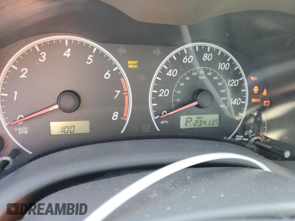 2010 Toyota Corolla with VIN 1NXBU4EEXAZ208031, listed as a Copart auction lot 43394235 with 234,135 mi miles and Salvage Title. Bid and sale history available at carsss.com. Image 9.