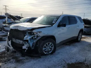 2021 Chevrolet Traverse LS with VIN 1GNERFKW4MJ173771, listed as a Copart auction lot 45528905 with 42,808 mi miles and Salvage Title. Bid and sale history available at carsss.com. Image 1.