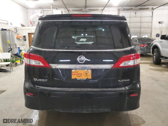 2016 Nissan Quest SV with VIN JN8AE2KP3G9157821, listed as a Copart auction lot 45591805 with 139,487 mi miles and Salvage Title. Bid and sale history available at carsss.com. Image 6.
