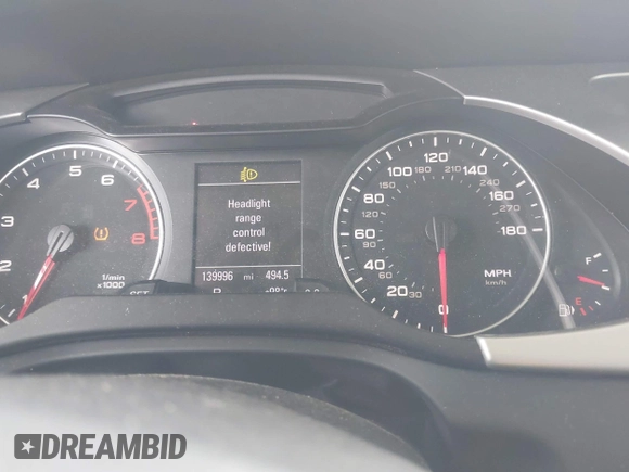 2012 Audi A4 Premium Plus with VIN WAUFFAFLXCN017411, listed as a IAAI auction lot 42543977 with 139,996 mi miles and . Bid and sale history available at DreamBid. Image 7.