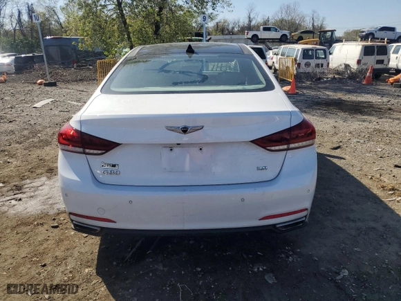 2017 Genesis G80 3.8L with VIN KMHGN4JE0HU177570, listed as a Copart auction lot 53614145 with 186,184 mi miles and Clean Title. Bid and sale history available at carsss.com. Image 6.