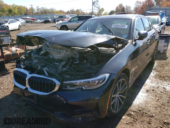 2019 BMW 3 Series 330i xDrive with VIN 3MW5R7J53K8B00405, listed as a Copart auction lot 65893392 with Not Provided miles. Bid and sale history available at carsss.com. Image 2.