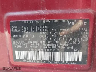 2014 Subaru Outback 2.5i Limited with VIN 4S4BRCLC1E3225695, listed as a IAAI auction lot 41675427 with 173,531 mi miles. Bid and sale history available at carsss.com. Image 9.