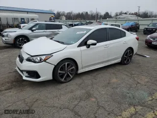 2022 Subaru Impreza Sport with VIN 4S3GKAM68N3605905, listed as a Copart auction lot 41421785 with 9,075 mi miles and Salvage Title. Bid and sale history available at carsss.com. Image 1.