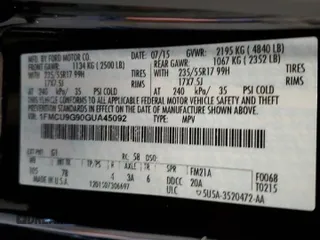 2016 Ford Escape SE with VIN 1FMCU9G90GUA45092, listed as a Copart auction lot 48927445 with 144,641 mi miles and Salvage Title. Bid and sale history available at carsss.com. Image 15.