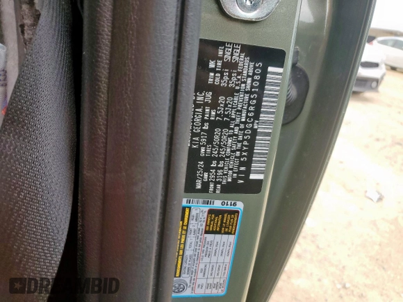2024 Kia Telluride SX Prestige X-Pro с VIN 5XYP5DGC6RG510805, выставлен на аукционе Copart как лот 57130745 с пробегом 12 394 миль миль и Списание • Salvage title. История ставок и продаж доступна на DreamBid. Изображение 13.