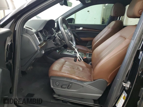 2018 Audi Q5 Premium with VIN WA1ANAFY1J2161661, listed as a Copart auction lot 55223385 with 60,554 mi miles and Salvage Title. Bid and sale history available at DreamBid. Image 7.