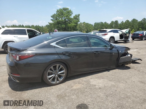 2020 Lexus ES 350 F Sport with VIN 58AGZ1B17LU059094, listed as a Copart auction lot 61408215 with 107,194 mi miles and Salvage title. Bid and sale history available at DreamBid. Image 3.
