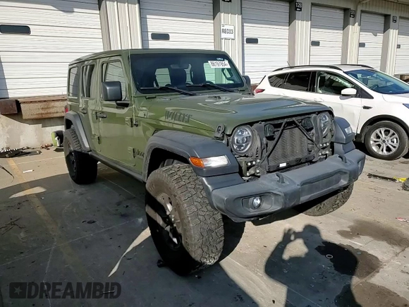 2020 Jeep Wrangler Unlimited Willys with VIN 1C4HJXDG0LW282139, listed as a Copart auction lot 86197954 with 68,036 mi miles and Salvage title. Bid and sale history available at DreamBid. Image 11.