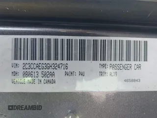 2016 Chrysler 300 with VIN 2C3CCAEG3GH324716, listed as a IAAI auction lot 41776116 with 134,978 mi miles. Bid and sale history available at carsss.com. Image 9.