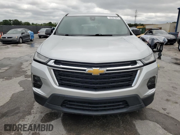 2022 Chevrolet Traverse LS with VIN 1GNERFKW1NJ100987, listed as a Copart auction lot 52361825 with 34,846 mi miles and Salvage title. Bid and sale history available at DreamBid. Image 5.