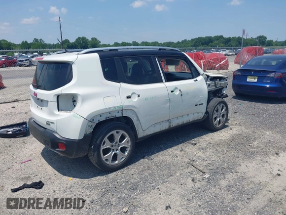 2016 Jeep Renegade Limited with VIN ZACCJBDT0GPD17517, listed as a IAAI auction lot 42563486 with 134,693 mi miles and . Bid and sale history available at DreamBid. Image 4.