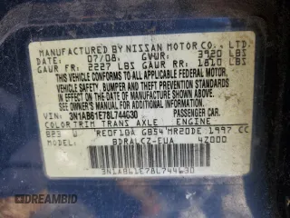 2008 Nissan Sentra S with VIN 3N1AB61E78L744630, listed as a Copart auction lot 44734755 with 99,807 mi miles and Clean Title. Bid and sale history available at DreamBid. Image 12.