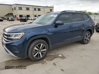 2021 Volkswagen Atlas SE z VIN 1V2DP2CA2MC610241, wystawiony jako Copart lot #50148175 z przebiegiem 43 373 mil mil oraz Czysty tytuł • Clean title. Historia ofert i sprzedaży dostępna na DreamBid. Obrazek 1.