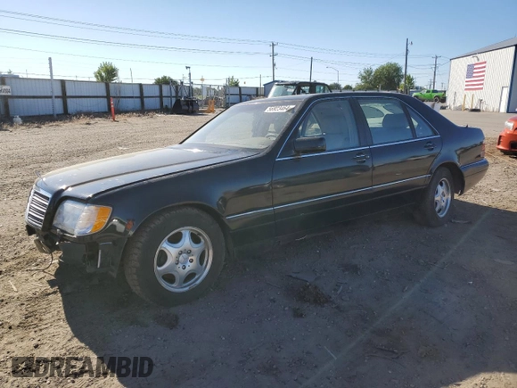 1999 Mercedes-Benz S-Class with VIN WDBGA43G3XA423749, listed as a Copart auction lot 56923464 with 0 mi miles and Salvage Title. Bid and sale history available at carsss.com. Image 1.