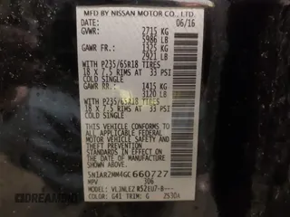 2016 Nissan Pathfinder SL z VIN 5N1AR2MM4GC660727, wystawiony jako IAAI lot #41834916 z przebiegiem Nie podano mil oraz . Historia ofert i sprzedaży dostępna na DreamBid. Obrazek 9.