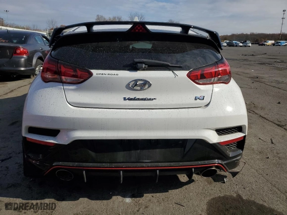 2021 Hyundai Veloster N with VIN KMHT36AH1MU010137, listed as a Copart auction lot 81410684 with 35,408 mi miles and Salvage Title. Bid and sale history available at carsss.com. Image 6.