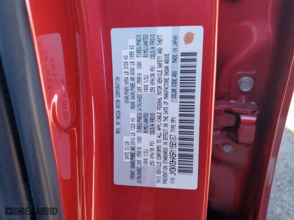 2024 Mazda CX-90 PHEV Preferred with VIN JM3KKBHA5R1156187, listed as a Copart auction lot 78050704 with 20,133 mi miles and Salvage Title. Bid and sale history available at carsss.com. Image 16.