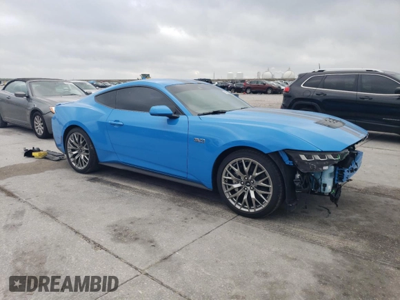 2024 Ford Mustang GT with VIN 1FA6P8CF7R5426438, listed as a Copart auction lot 51600235 with 3,821 mi miles and Salvage Title. Bid and sale history available at carsss.com. Image 4.