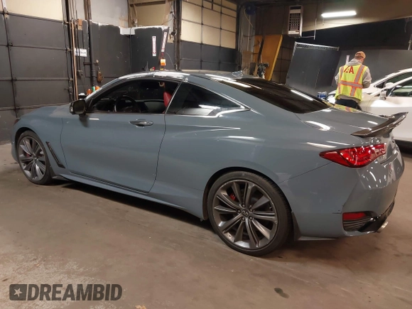 2022 Infiniti Q60 Red Sport 400 with VIN JN1FV7LL4NM681132, listed as a IAAI auction lot 40733343 with 14,309 mi miles and . Bid and sale history available at DreamBid. Image 3.