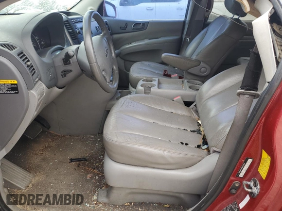2008 Kia Sedona EX with VIN KNDMB233686265088, listed as a Copart auction lot 74372544 with 0 mi miles and Salvage Title. Bid and sale history available at carsss.com. Image 7.