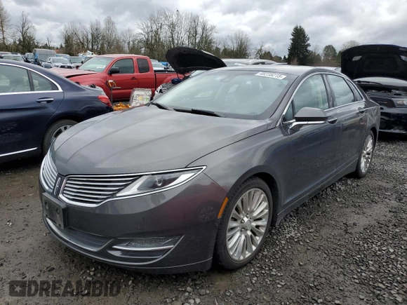 2015 Lincoln MKZ with VIN 3LN6L2GK4FR621797, listed as a Copart auction lot 48238215 with 100,738 mi miles and Salvage Title. Bid and sale history available at DreamBid. Image 1.