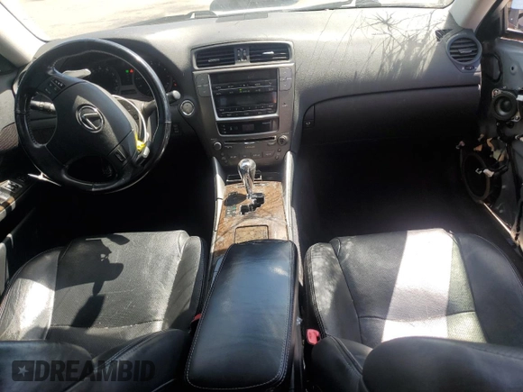 2009 Lexus IS 350 with VIN JTHBE262792017165, listed as a Copart auction lot 58847015 with 188,638 mi miles and Salvage title. Bid and sale history available at DreamBid. Image 8.