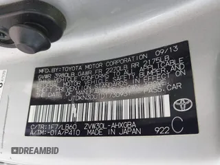 2013 Toyota Prius One with VIN JTDKN3DU1D1730931, listed as a IAAI auction lot 41549315 with 162,741 mi miles. Bid and sale history available at carsss.com. Image 9.