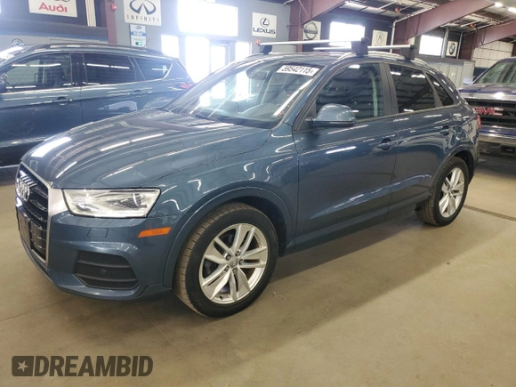 2017 Audi Q3 Premium with VIN WA1ECCFS6HR012758, listed as a Copart auction lot 59542115 with 178,653 mi miles and Clean title. Bid and sale history available at DreamBid. Image 1.