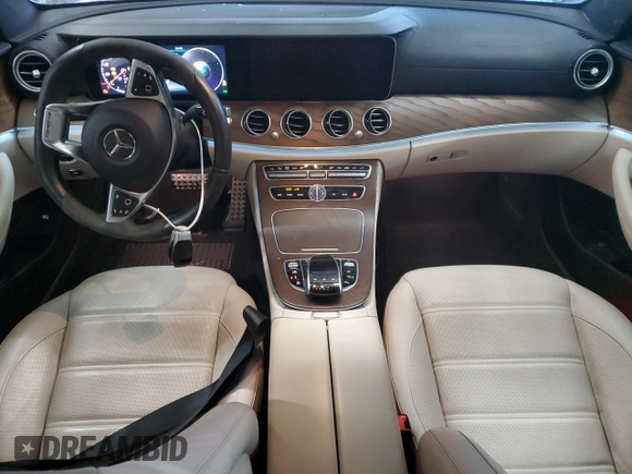 2018 Mercedes-Benz E-Class AMG E 43 with VIN WDDZF6EB9JA350389, listed as a Copart auction lot 42854585 with 28,196 mi miles and Salvage Title. Bid and sale history available at carsss.com. Image 8.