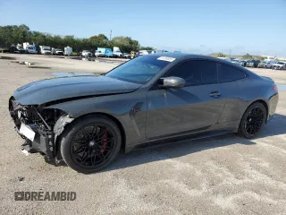 2021 BMW M4 Competition with VIN WBS33AZ05MCG69989, listed as a Copart auction lot 51356855 with 35,654 mi miles and Salvage Title. Bid and sale history available at carsss.com. Image 1.