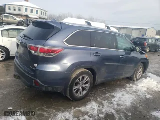 2014 Toyota Highlander XLE with VIN 5TDJKRFH6ES058215, listed as a Copart auction lot 44928525 with 0 mi miles and Clean Title. Bid and sale history available at carsss.com. Image 3.