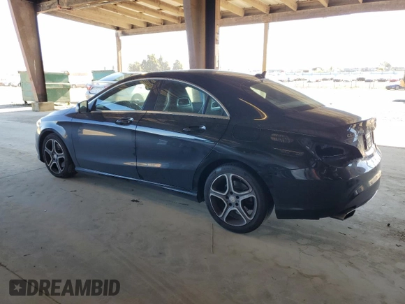 2014 Mercedes-Benz CLA 250 with VIN WDDSJ4EB8EN086634, listed as a Copart auction lot 55623495 with 228,185 mi miles and Salvage title. Bid and sale history available at DreamBid. Image 2.