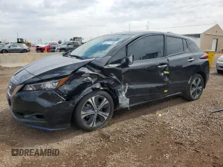 2022 Nissan LEAF SV Plus with VIN 1N4BZ1CV8NC553924, listed as a Copart auction lot 62111185 with 13,034 mi miles and Salvage title. Bid and sale history available at DreamBid. Image 1.