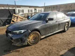 2024 BMW 3 Series M340i xDrive with VIN 3MW49FF03R8E03567, listed as a Copart auction lot 44001675 with 5,988 mi miles and Salvage Title. Bid and sale history available at carsss.com. Image 1.