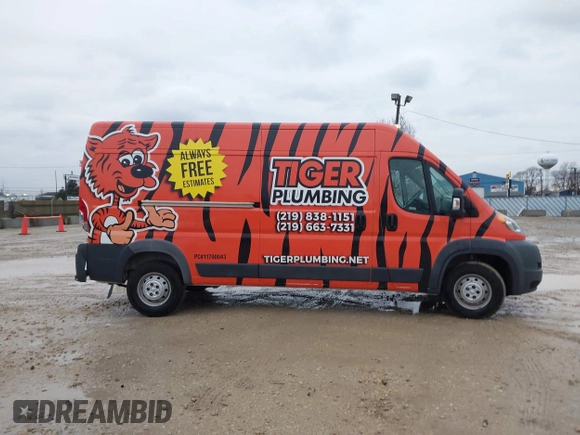2017 Ram ProMaster Cargo with VIN 3C6TRVDG1HE509385, listed as a IAAI auction lot 41479512 with 134,770 mi miles and . Bid and sale history available at carsss.com. Image 14.