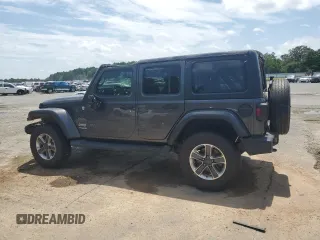 2021 Jeep Wrangler Unlimited Sahara with VIN 1C4HJXENXMW625845, listed as a Copart auction lot 64011475 with 97,505 mi miles and Salvage title. Bid and sale history available at DreamBid. Image 2.