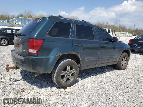 2005 Jeep Grand Cherokee Laredo with VIN 1J4HR48N75C639122, listed as a Copart auction lot 54394425 with 206,481 mi miles and Salvage title. Bid and sale history available at DreamBid. Image 3.